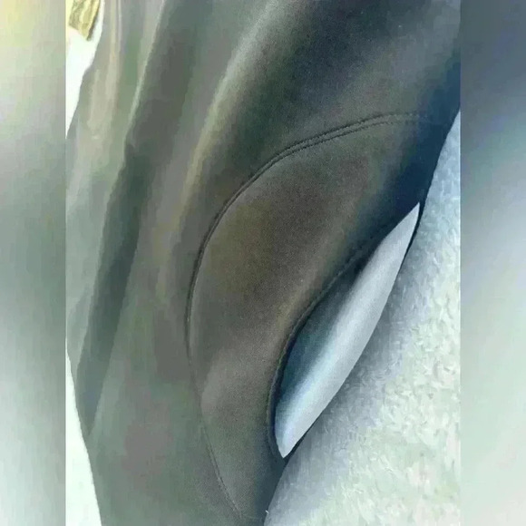 Jakioo Monnalisa Faux Leather Long SleeveLoose Fit Dress black womens size M - Picture 7 of 7